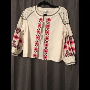 Bohemian Style Shrug Top with Pockets, new.